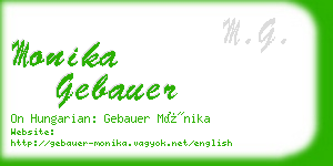 monika gebauer business card